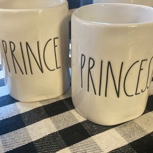 Set of Rae Dunn Mugs PRINCE & PRINCESS